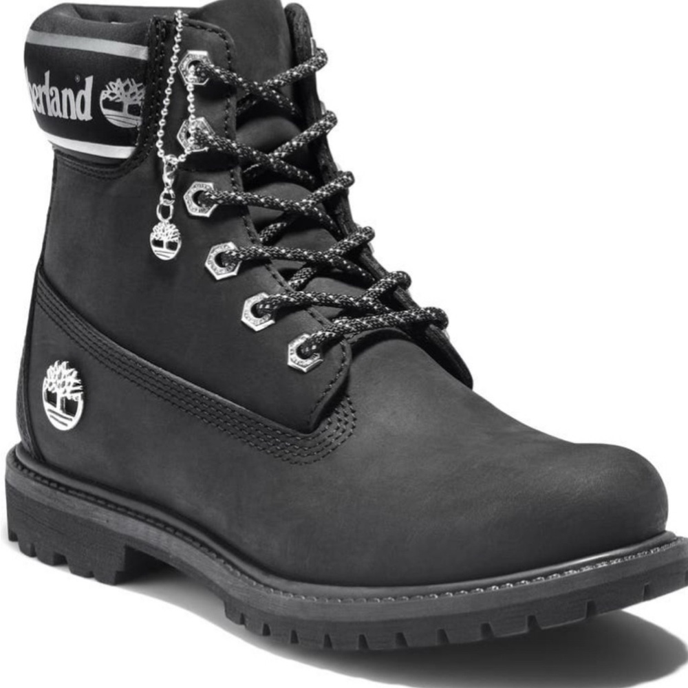 Original Timberland Woman Black Nubuck Boots